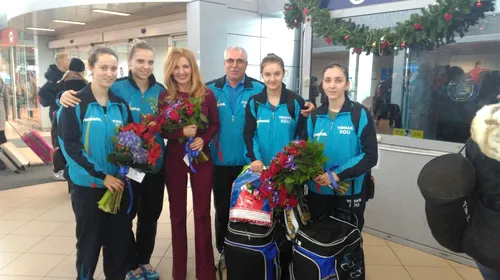 IMAGINEA ZILEI | Medaliatele cu aur la CM de juniori la tenis de masă au revenit în țară: „Am arătat ce înseamnă valoarea școlii românești”