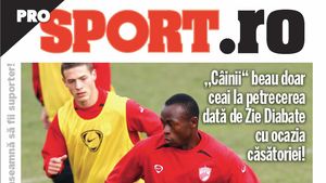 "Câinii" schimbă "tactica": au dat-o pe ceai! :)** Fără alcool la nunta lui Diabate!