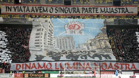 FOTO | Fanii "câinilor" continuă spectacolul pe arenele Ligii 1! Coregrafia superbă afișată în timpul derby-ului cu CS U Craiova