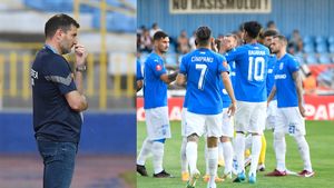 Scandal cu țipete și reproșuri în vestiarul Universității Craiova! Jucătorii au sărit la „gâtul” lui Laszlo Balint | EXCLUSIV