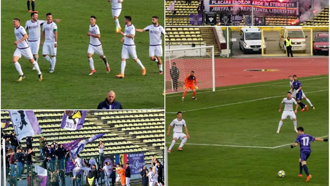 FC Argeș și-a luat revanșa în fața Politehnicii.** Piteștenii au câștigat derby-ul alb-violet chiar dacă au avut om eliminat, pentru al treilea joc consecutiv