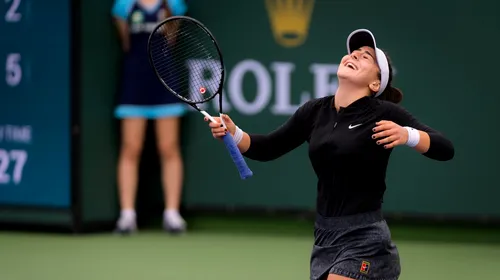 Bianca Andreescu a ajuns în premieră printre primele 50 de jucătoare din lume. Jucătoarea cu origini românești va avea meci greu în sferturile de finală de la Indian Wells | VIDEO