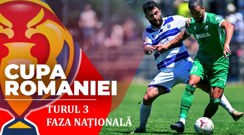 Meciurile din Turul 3 al Cupei României. SC Popești Leordeni a executat CS Dinamo în primul joc al zilei. Avem și o calificată la ”masa verde” în Play-off