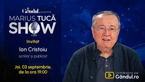 Marius Tucă Show începe joi, 3 septembrie, de la ora 19.00, live pe Gândul. Invitat: Ion Cristoiu