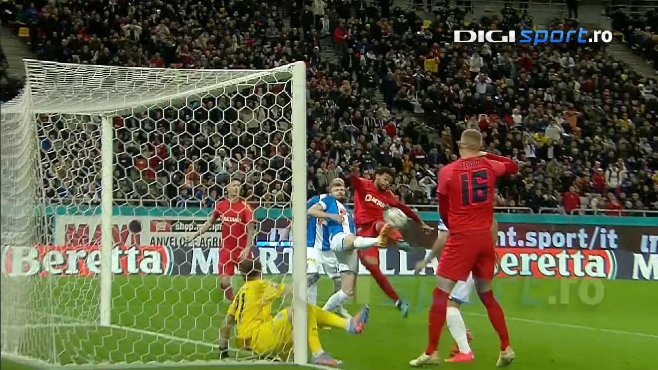 Malcom Edjouma, gol de atacant pur încă din minutul 1! Universitatea Craiova, surprinsă total în startul meciului cu FCSB