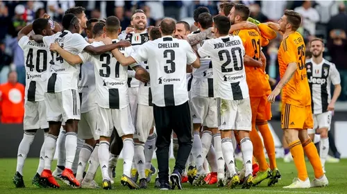 Juventus, campioană în Serie A pentru a opta oară consecutiv! VIDEO | Ronaldo & Co. au deschis șampania la vestiare