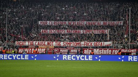 „UEFA, du-te dracului!”. Mesajul care a atras toate privirile la prima seară de Champions League! Cine l-a afișat și care a fost motivul protestului
