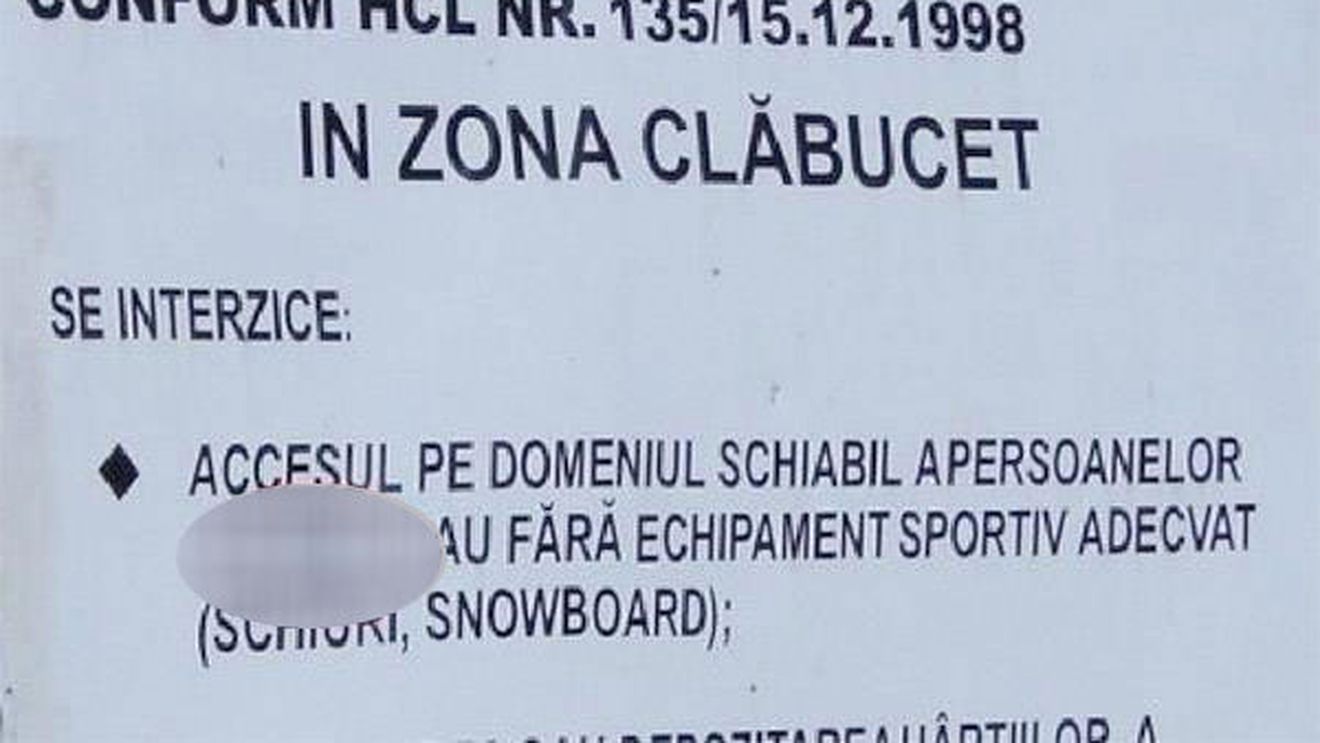 FOTO Iată cum se reduce numărul accidentelor pe pârtiile din România!** Discriminarea care face Clăbucetul mai puțin atractiv pentru schiori :)
