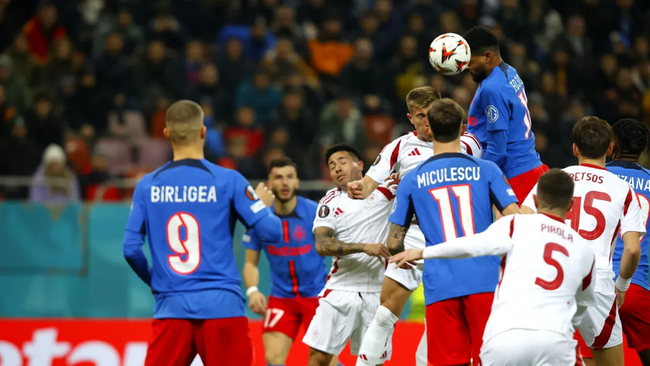 FCSB - Olympiacos 0-0, Live Video Online în etapa 5 din Europa League. Accidentat, Ngezana este înlocuit cu Dawa