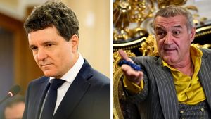 Gigi Becali, plecăciune în fața lui Nicușor Dan. Imaginile momentului în România cu momentul întâlnirii miliardarului cu președintele țării