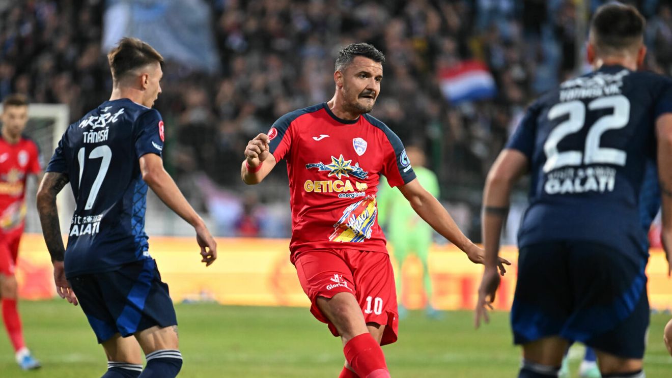 Oțelul Galați - Gloria Buzău 2-1, în etapa 24 din Superliga. Echipa lui Ovidiu Burcă se impune după „dubla” lui Frederic Maciel