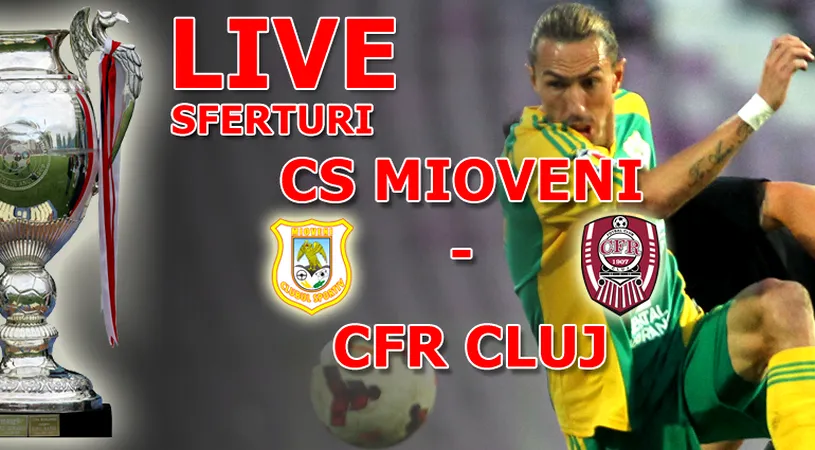 CS Mioveni - CFR Cluj 3-4.** Argeșenii pierd calificarea dramatic în ultimele minute. După o oră de joc, jucătorii lui Niculescu aveau 3-0