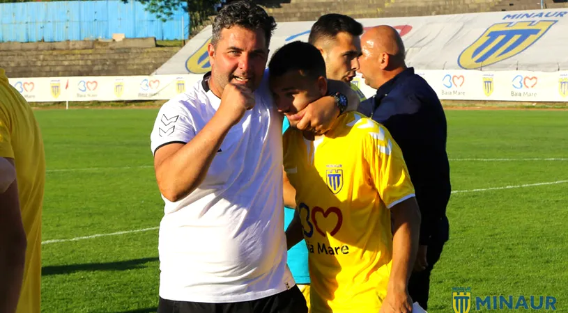 Ciprian Danciu primește respectul cuvenit și conducerea îi oferă prelungirea după ce a promovat Minaur Baia Mare în Liga 2. Reacția lui Vasile Miriuță în privința sezonului următor: ”Nu vreau să aud că promovăm”