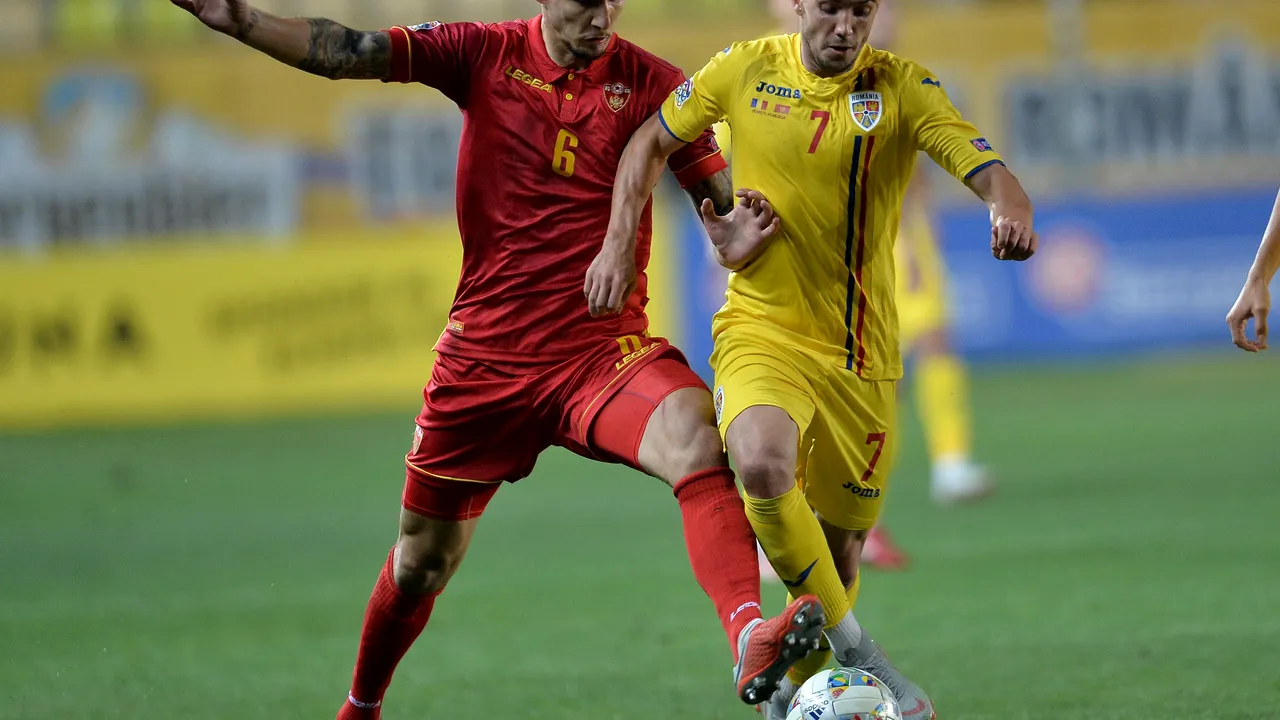 Mușchi falși! România câștigă doar cu 1-0 în Muntenegru și pică în urna a 4-a la tragerea la sorți pentru EURO 2020