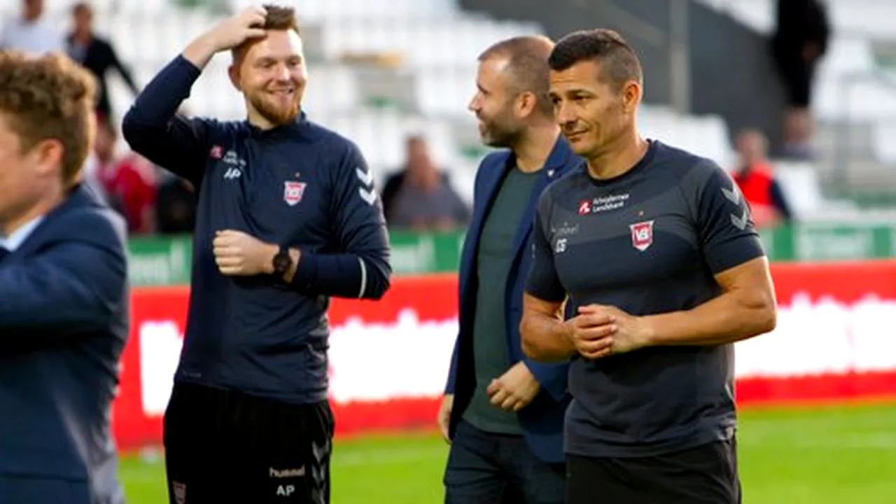 Costel Gâlcă, pe podium în Danemarca! Vejle Boldklub, victorie spectaculoasă într-un meci cu 5 goluri în fața celor de la Lyngby