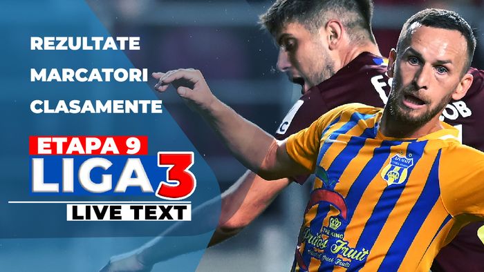 Liga 3, etapa 9 | CSM Focşani, ultima echipă rămasă cu punctaj maxim, pierde surprinzător în ultima rundă a turului. Foresta a suferit și ea primul eșec în acest sezon. Cetatea Turnu Măgurele și Viitorul Şimian au dat câte 8 goluri, Olimpia MCMXXI a fost spulberată la Sântandrei