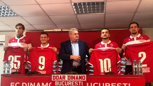 Dinamo, transferuri pe bandă rulantă! Patru jucători prezentați azi. Iuliu Mureșan: „Încă doi au semnat. Mâine ajung în București”. Cine sunt!