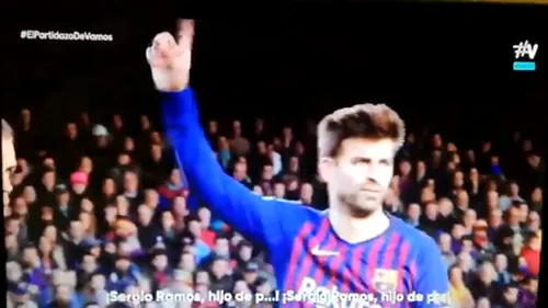 FOTO | Momentul în care Pique a demonstrat că este un fotbalist mare! Fundașul i-a înfruntat pe fanii Barcelonei pentru Sergio Ramos: gestul surprins de camerele TV