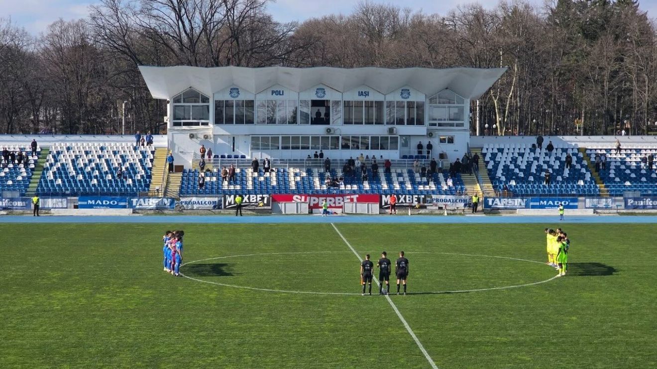 Poli Iași a remizat cu moldovenii de la FC Bălți, într-un meci amical. Emoții pentru Romario Moise, care a părăsit terenul în ambulanță, după ce s-a accidentat la genunchi