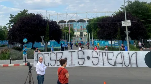Fanii FCSB-ului, protest la „Arena Națională” înainte de Franța – Elveția | FOTO