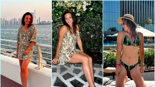 Cea mai proaspătă milionară din tenisul românesc a încins atmosfera la Dubai! Apariţie în costum de baie la piscină. GALERIE FOTO