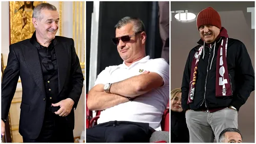 Situație fără precedent în Superliga! Cum arată competiția dintre Gigi Becali, Nelu Varga și Dan Șucu: „E pentru prima dată în ultimii ani când văd asta!”