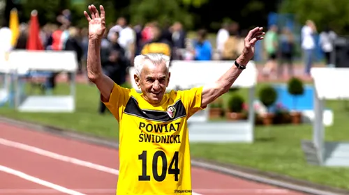 Performanță fantastică la 104 ani. Un polonez a devenit cel mai vârstnic om care termină o cursă de 100 de metri
