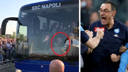 VIDEO | Antrenorul lui Chiricheș, Sarri, le-a făcut semne obscene suporterilor rivali de la Juventus