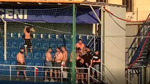 Incidente grave la pauza meciului Dinamo – Oțelul! Suporterii gălățeni au fost gazați de jandarmi. Cum s-a ajuns la asta | VIDEO