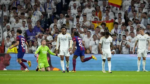 El Clasico incendiar: încă o fază extrem de controversată în Real Madrid – FC <i class='ep-highlight'>Barcelona</i>, după ce catalanii au cerut gol, dar arbitrul a decis că mingea nu a depășit linia porții lui Lunin