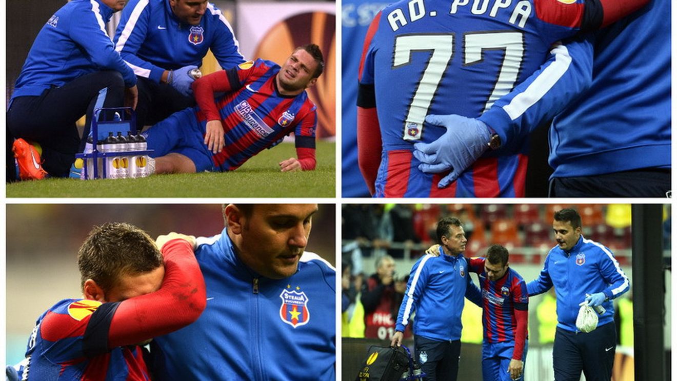 Adi Popa a ieșit accidentat în minutul 66. Gâlcă așteaptă verdictul medicilor: "Nu știu dacă e grav, vom afla în următoarele ore"