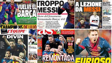 Presa spaniolă, după fantastica victorie a BarÃ§ei:** "Leo Messi a fost din nou erou!"