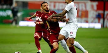 FCSB – CFR Cluj 0-1. Philip Otele, jucătorul la care tânjește Gigi Becali, a stricat sărbătoarea de titlu a roș-albaștrilor cu o „foarfecă” de senzație!