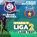 FC Bihor – Steaua se joacă ACUM, în debutul etapei a 7-a a Ligii 2. Chipirliu ratează o mare ocazie încă din minutul 1. Echipa lui Daniel Oprița este una dintre cele două formații neînvinse în acest sezon