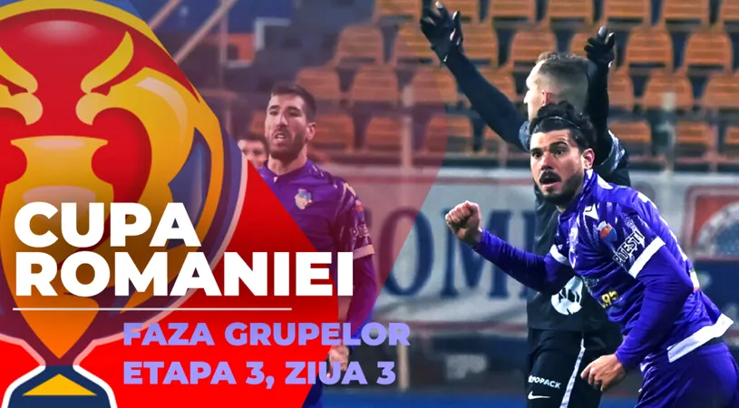 Cupa României, faza grupelor | CFR Cluj învinge în Giulești și merge la braț în sferturi alături de Rapid. Botoșaniul a câștigat degeaba la Piatra Neamț, CS Afumați a trecut de CFC Argeș