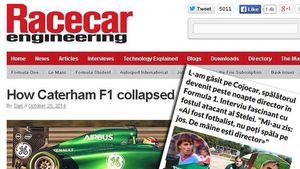 Cea mai tare revistă de tehnologie motorsport din lume preia interviul ProSport cu fostul stelist Cojocaru. Caterham, echipa îngrijitorului-director român, va rata următoarele două curse din F1