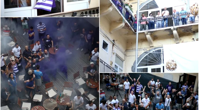 Prezentare pe balconul barului preferat al suporterilor alb-violeți!** Lotul de jucători și stafful echipei ASU Poli pentru noul sezon al Ligii 2 | FOTO