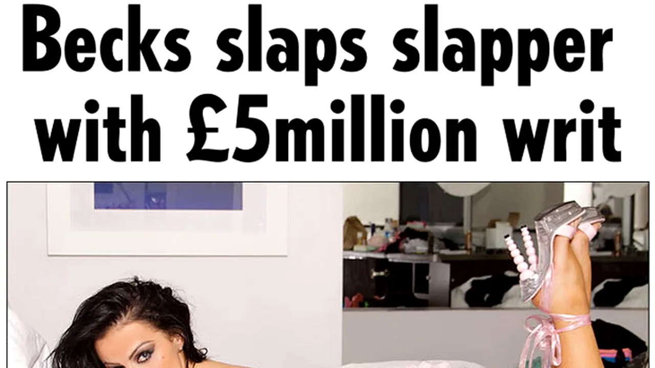 Becks vrea 5 milioane de lire de la prostituata care pretinde că a făcut sex în grup cu el
