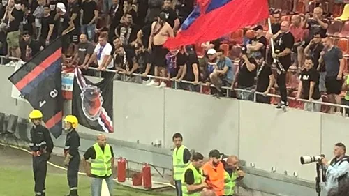 VIDEO | Derby Steaua - Rapid: Un agent de pază a fost ținta petardelor lansate de steliști! A fost nevoie de intervenția medicilior pentru a-și reveni