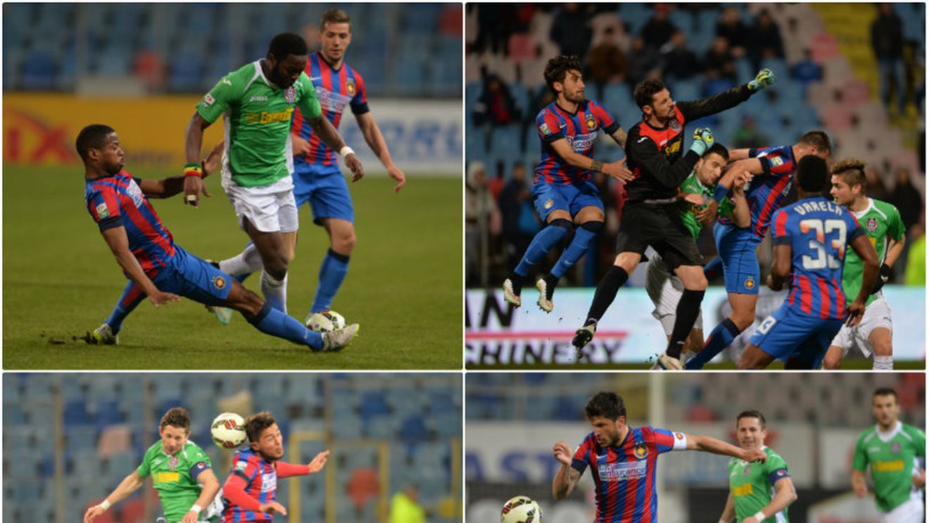 Fotbal jenant din partea campionilor. Steaua FCSB - CFR Cluj 1-0. Prima victorie din retur pentru lider. Țucudean, "cadou" pentru Gâlcă