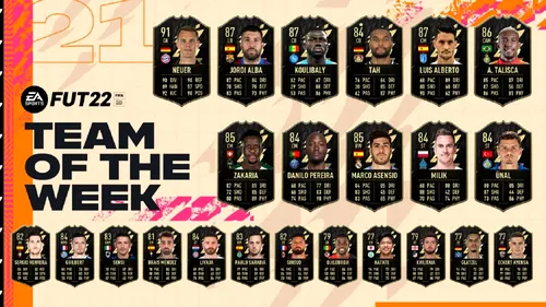 Seria Team Of The Week revine în FIFA 22! Ce carduri au fost lansate în această săptămână