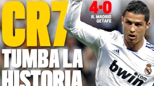 FABULOS: Ronaldo, hat-trick cu Getafe!** CR7, la un gol de un record istoric! BarÃ§a, la un punct de un nou titlu
