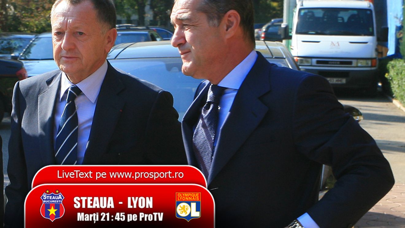 Becali: "Sperăm să câștigăm!" Aulas: "Și un egal ar fi bun!"