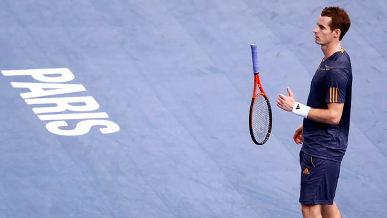 O nouă surpriză în turneul de la Paris!** Andy Murray a fost eliminat de un jucător venit din calificări