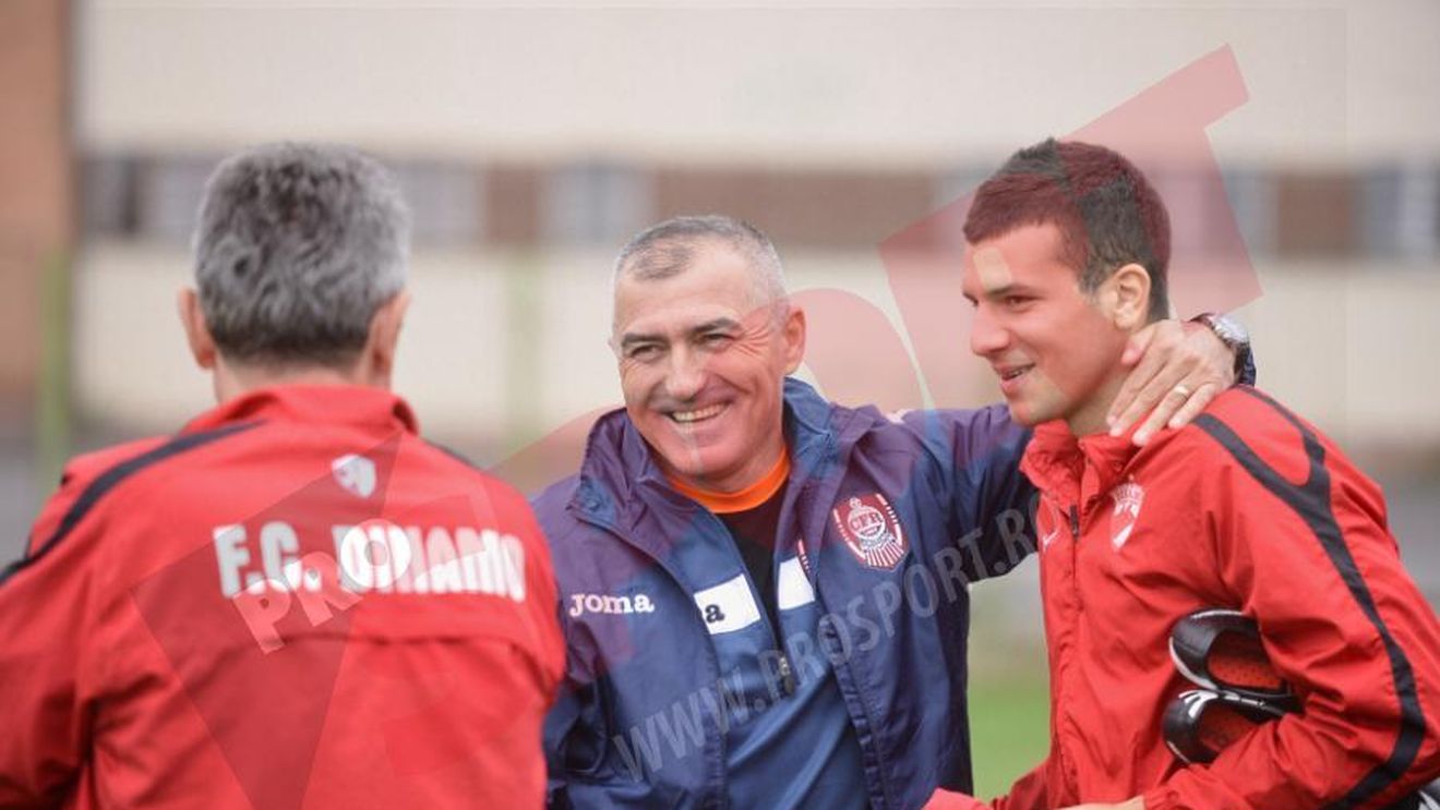 Grigoraș către Țucudean: "Zi, mă, dai și tu vreun gol?" FOTO - Antrenamentul lui Dinamo