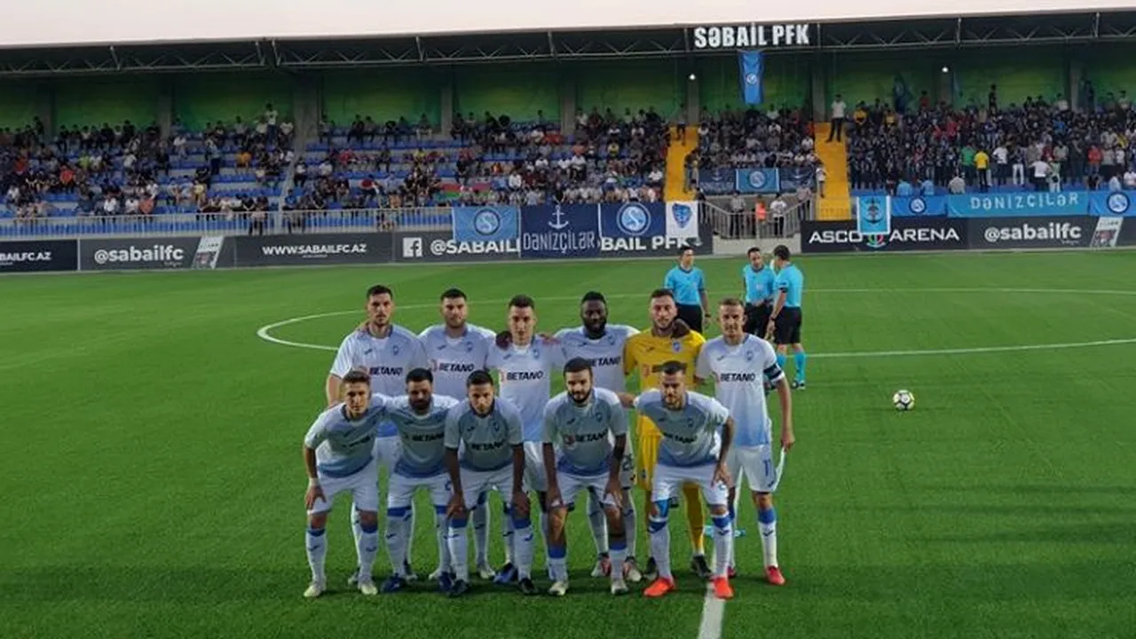 FC Sabail - Craiova 2-3, în turul 1 Europa League.Mateiu, Roman și Bancu au marcat pentru olteni. Video cu toate cele cinci goluri