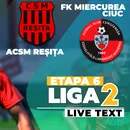 Meci spectaculos între ACSM Reșița și FK Miercurea Ciuc! Harghitenii au câștigat cu 3-2, în urma unui autogol spectaculos din minutul 89