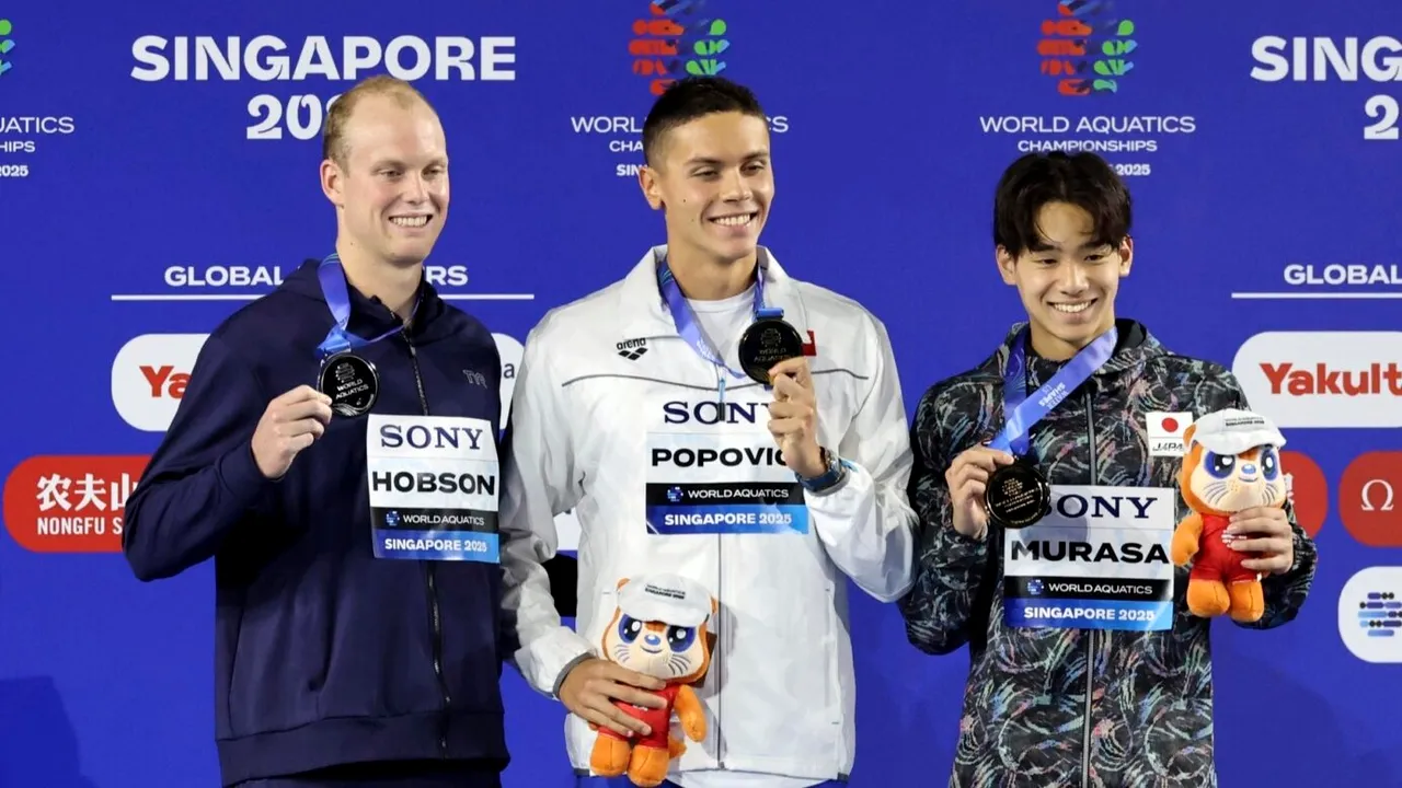 Să vină banii la băiat! Câți dolari primește David Popovici pentru aurul de la 200 de metri liber din Singapore