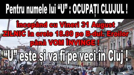 Se anunță o săptămână NEBUNĂ‚ la Cluj** Suporterii lui "U" vor protesta zilnic