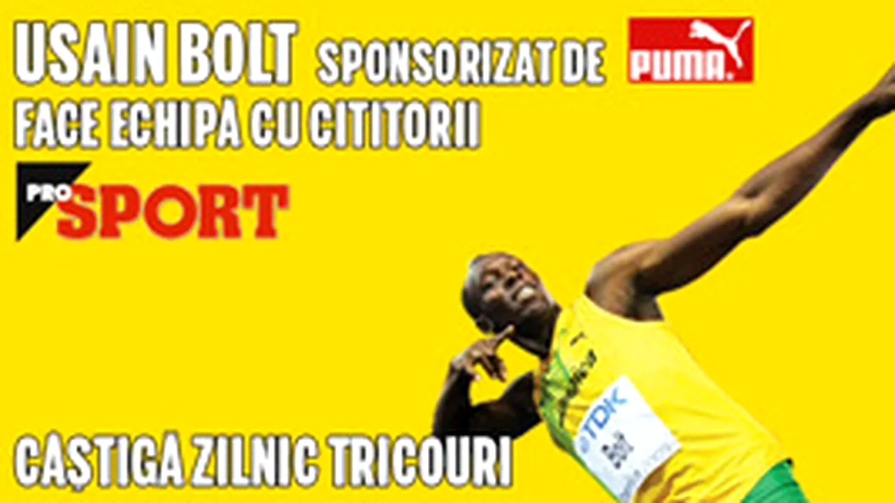 Usain Bolt face echipă cu cititorii ProSport